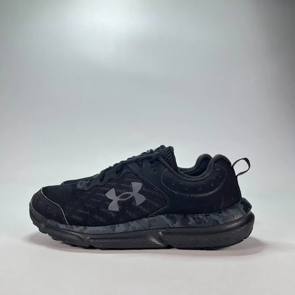 Under Armour Charged Assert 10 Black Pitch Grey Camo Running Shoes Men's Size 9